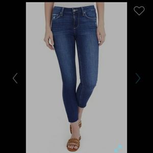 Paige Kylie Cropped Raw Hem Jeans